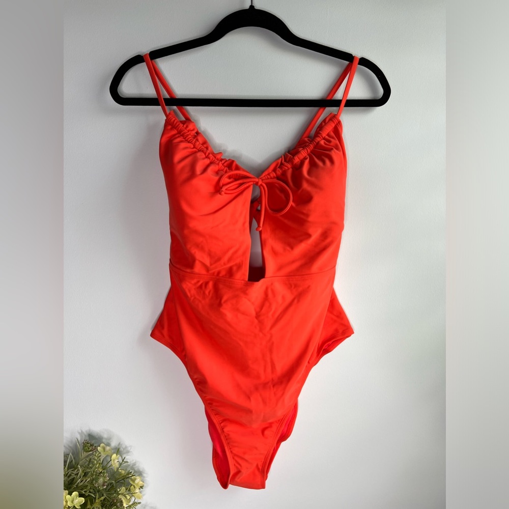 Shade & Shore Bright Red One-Piece Swimsuit